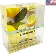Long-Lasting Wallflowers Kitchen Lemon Plug-in Refills - 30 Days of Freshness
