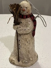 Wonderful Vtg Christmas Ragon  House Collection 6” Snowman!!