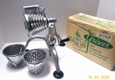 Vintage 1950's GRISCER ORIGINAL FOOD CUTTER Chopper Shredder-Clamp-On -Boxed USA