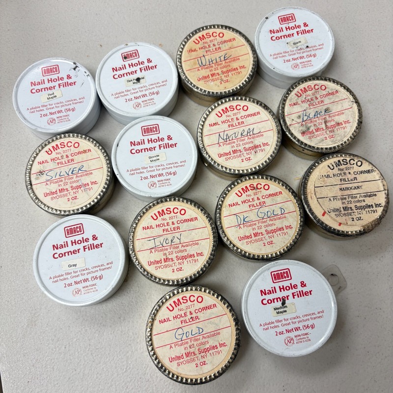 Used lot of UMSCO and AMACO Nail Hole and Corner Filler