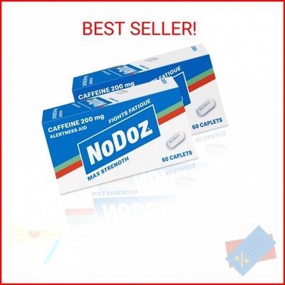 NoDoz 200mg Caffeine Pills Maximum Strength, 120 Caplets total