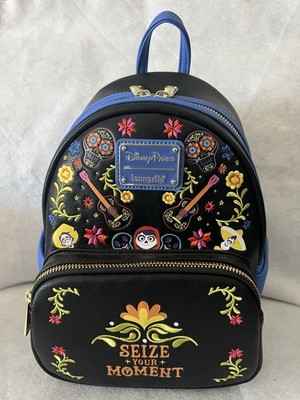 Loungefly Disney Pixar Coco Seize Your Moment Mini Backpack Embroidered NWT
