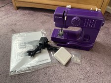 John Lewis JL Mini Sewing Machine Purple Compact Electric 10 Stitches
