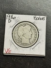 1916 D Barber Silver Quarter Nice VG Very Good U.S. 25c Type Coin (Raw12111)