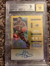 2017-18 Panini Contenders Rookie Season Ticket Prizms Gold #7 Kyrie Irving 3/10