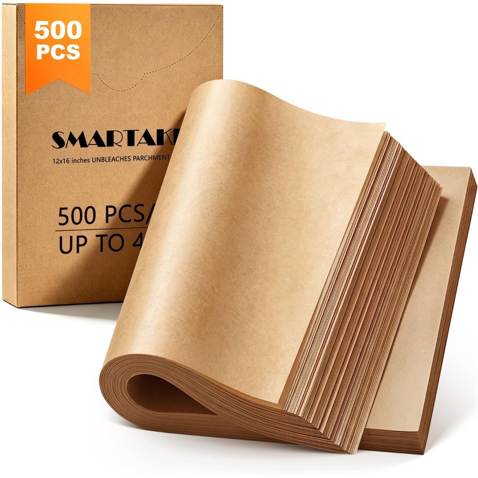 500 Pcs Pre-Cut Parchment Paper Baking Sheets, 12x16 Inches, Non-Stick ...