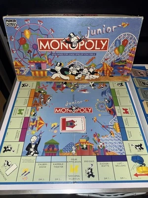 Parker Monopoly Junior (1991) DM Vintage Brettspiel - Vollständig (Akzeptabel) - Bild 1 von 4