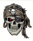 EVIL PIRATE SKULL Sticker Car Window Bumper Wall Home Decor Waterproof Decal