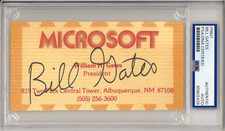 Bill Gates SIGNED Microsoft Business Card Cut PSA DNA COA Authentic AUTOGRAPH