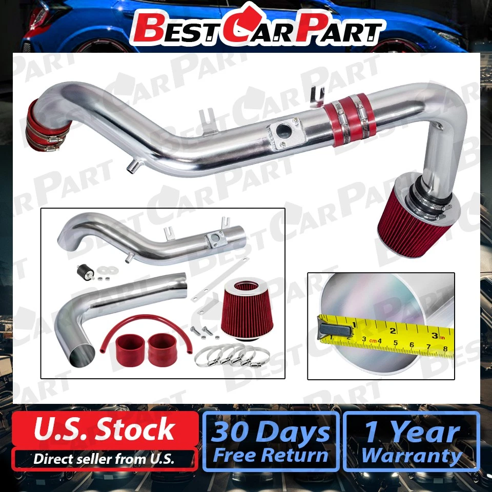 Sistema de carreras de admisión de aire frío BCP RED 07-10 Scion tC 2,4 L VVTi L4 + filtro Foto 2 de 4