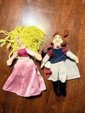 Disney Sleeping Beauty Plush Lot Aurora Princess  Prince Phillip Dolls 10" Toy