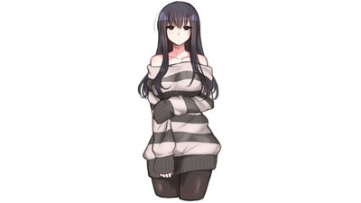 Looking At Viewer Girls Sweater Black Anime Poster 11x17in Glossy High End Print
