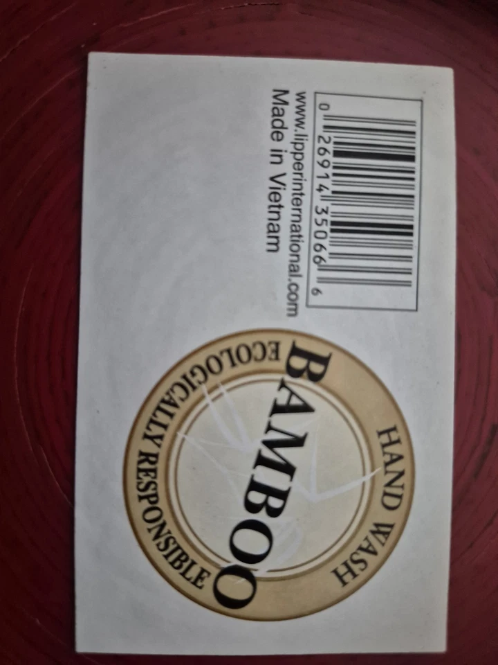 Ensaladera Lipper International 12" hecha a mano de bambú natural liviana grande  Foto 4 de 4