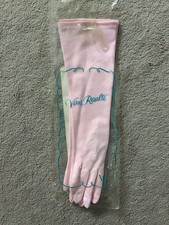 Vintage NWT Ladies Van Raalte 14 1/2" Three-Quarter Length Pink Nylon Gloves