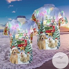 Find Hawaiian Shirts Golden Retriever Family On Christmas