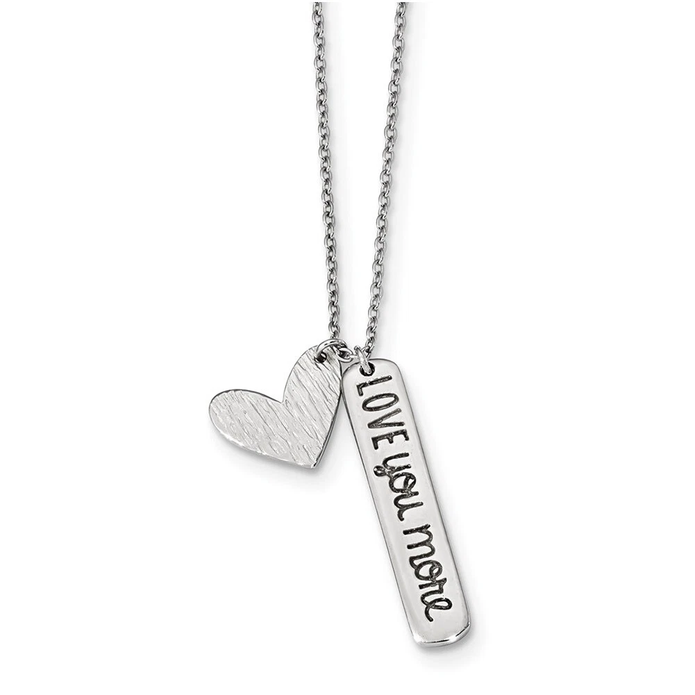 Love you more necklace sterling best sale silver