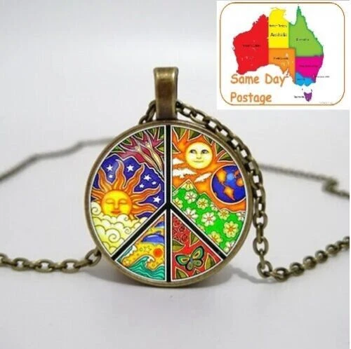 Peace locket chain sale