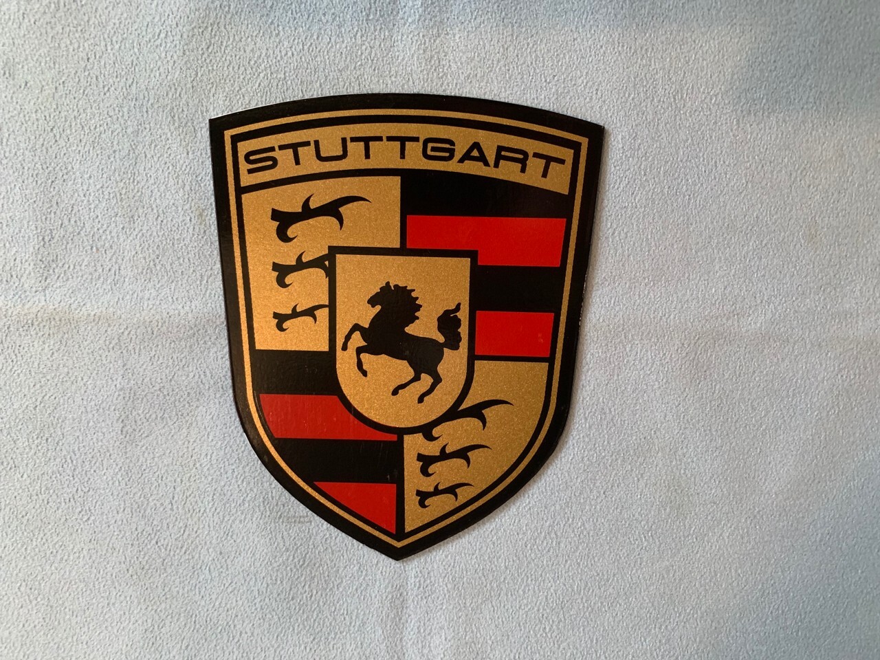 STUTTGART The Home of Porsche Fender Badge Emblems (SET OF 2