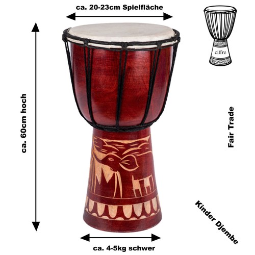 Ca 60 Modelle Djembe Trommel Bongo Drum 70cm 60cm 50cm 40cm 30cm 20cm Afrika - Bild 30 von 101