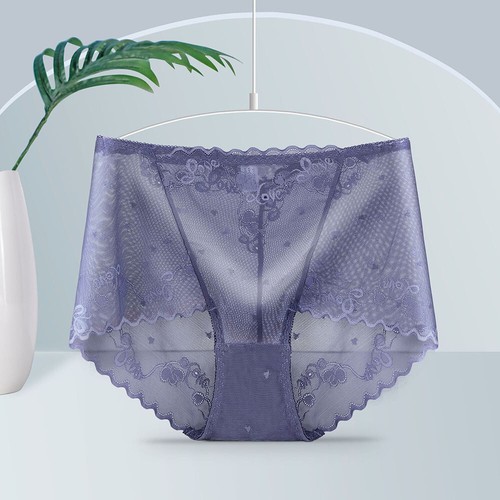 Seamless Lace High Waist Panties Cotton Crotch Thin Elastic Ultra-thin Comfort # - Picture 17 of 21