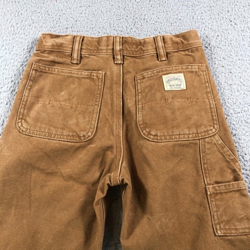 Polo Country Ralph Lauren Pants Boys 7 Brown Duck Canvas Utility Carpenter - Picture 7 of 13