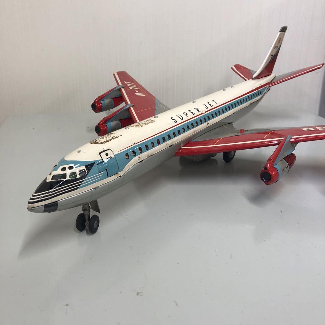 Yonezawa Toys Tin Toy Airplane Boeing 707 Super Jet Liner W