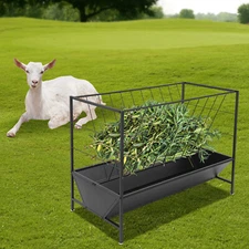 Outdoor Heavy Duty Iron Pasture Hay Feeder For Goats, Sheep, Miniature Horses