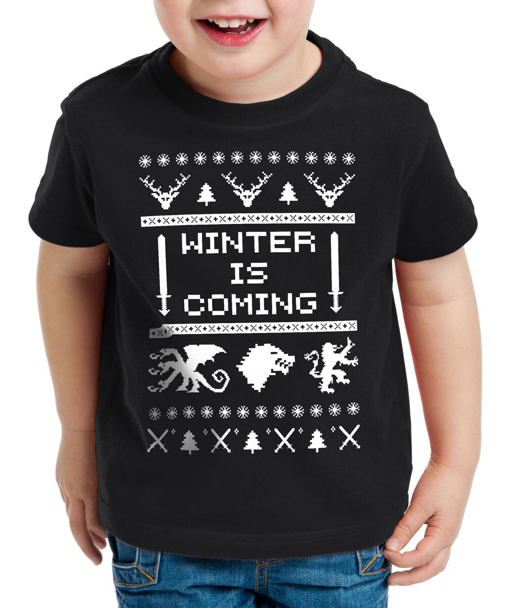 ALTRA Winter is coming t shirt bambino ugly x mas sweater maglione natalizio pullover pullover