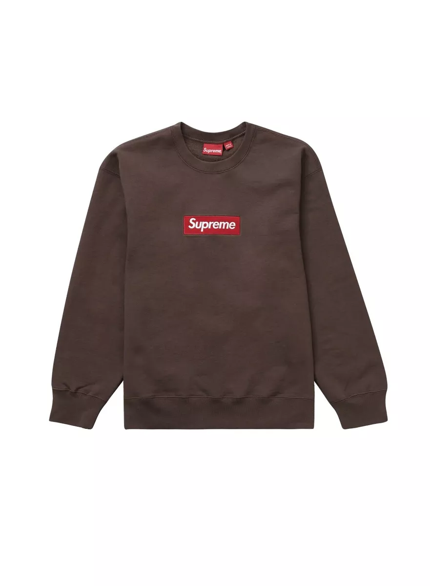 Supreme Box Logo Crewneck brown M