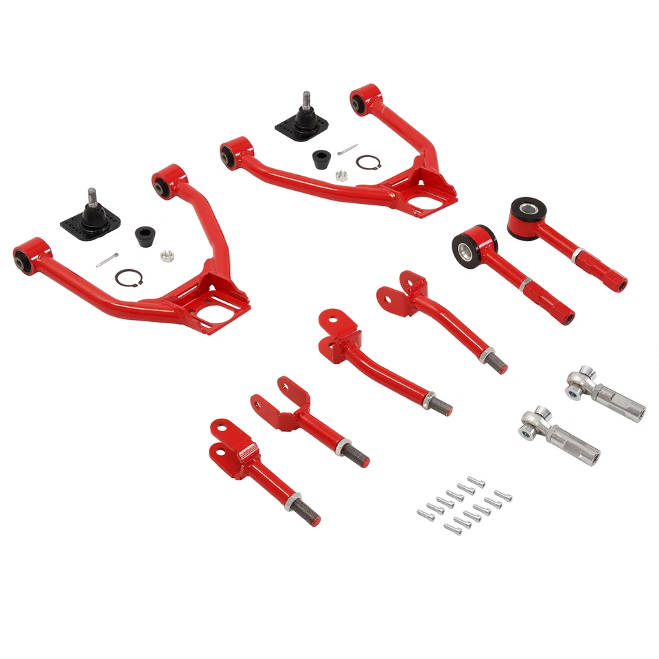 Brazo inclinable trasero delantero 6 piezas + varillas de tracción traseras para Nissan 350Z Infiniti G35 03-09 Foto 3 de 4