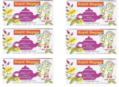 6 Boxes ROYAL REGIME Tea Weight Loss Reducing SLIM Natural Herbs Diet 6X 50 Bags