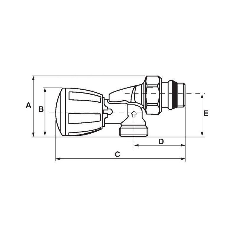 Robinet équerre inversé Giacomini R435 TG idéal rénovation - 2