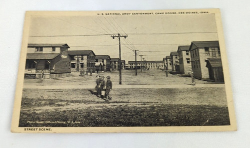 1918 WW 1 US Army Cantonment Camp Funston Kansas Post Card Soilders Mail