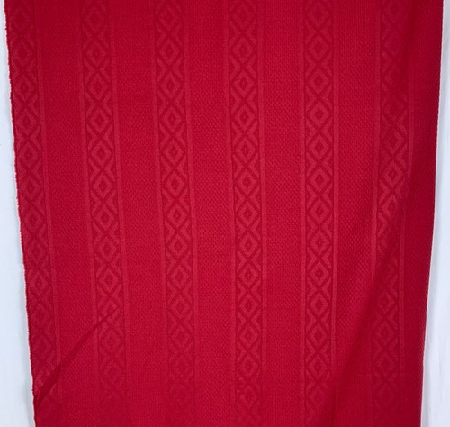 Vintage New Textured Red Polyester Double Knit Fabric 2.33 yds MCM Bellbottoms