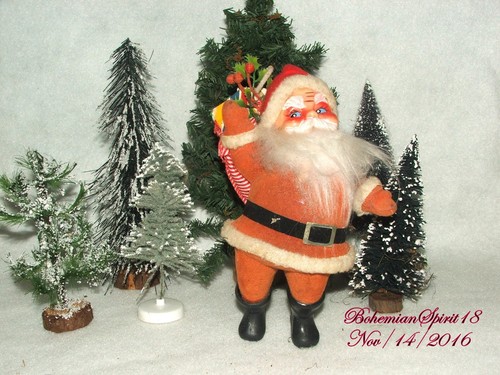 ANTIGUA FIGURA DE PLÁSTICO DURO DE LOS AÑOS 40 SANTA CLAUS NAVIDAD SANTA - Imagen 5 de 6