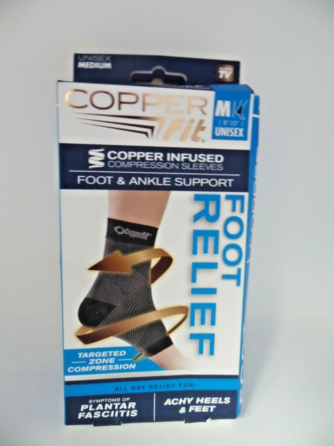 COPPER FIT Foot Relief Foot And Ankle Support Unisex Size:Medium