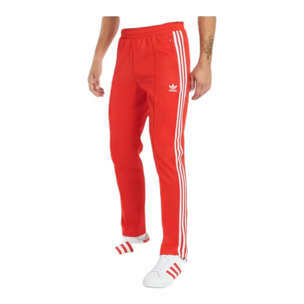 Adidas Men's SST Track Pants, Lush Red