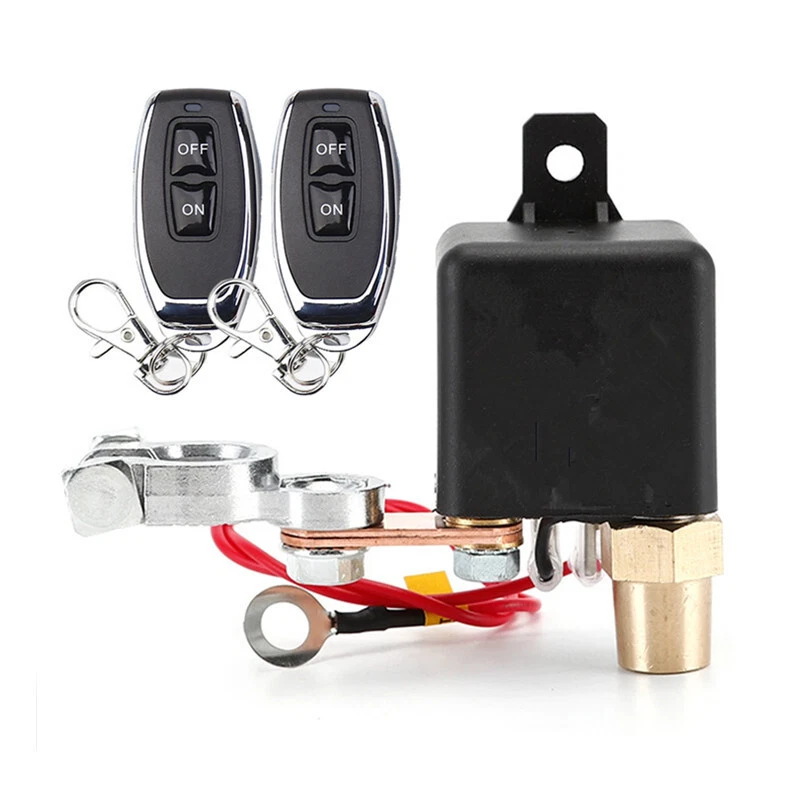 Relé interruptor batería coche 12V 200A aislador remoto inalámbrico herramienta de control de corte Foto 3 de 4