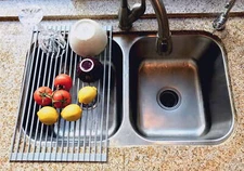 Kitchenware drying rack Multiple Colors,Metal,grey,New,Easy to use and durable