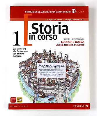 Kursgeschichte 1 mit Atlas aus dem Mittelalter Rote Ausgabe Pearson Mondadori