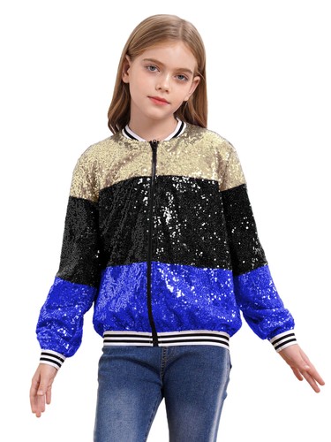 Kid Girls Outerwear Polyester Coat Gift Jacket Zipper Design Baseball Birthday - Picture 21 of 87
