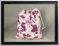 Gymnastics Leotard Grip Bags / Purple Paint Splotch Gymnast Birthday Goody Bag