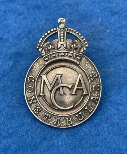 Obsolete WW2 Kings Crown Home Front Ministry of Civil Aviation Constable badge - Afbeelding 1 van 3
