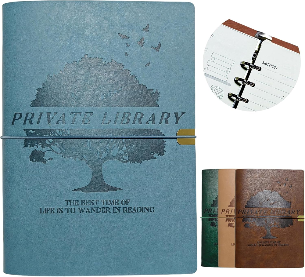 Leather Book Lovers Reading Log and Journal for Tracking Books Read  