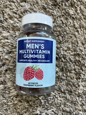 Men's Multivitamin Gummies 60 Pieces Raspberry Flavor Dietary Supplement 04/2023