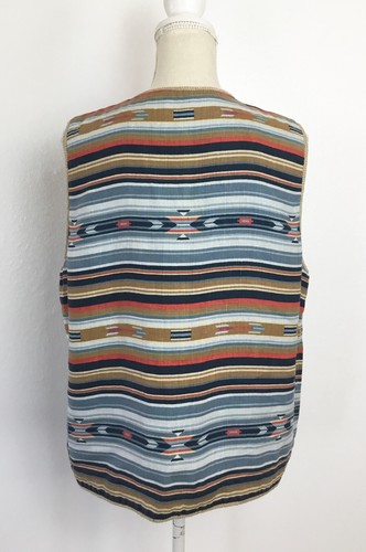 Vintage Jones New York Sport Southwestern Navajo Tribal Aztec Vest Top Shirt - Picture 4 of 8