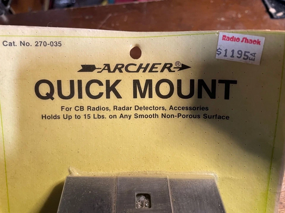 Archer CB радио быстрый кронштейн винтажный HAM VHF UHF радар детектор новый из старых запасов 70-х - Изображение 2 из 3