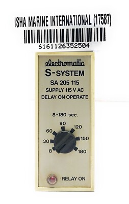 Electromatic S-System SA205115 Delay On Operate 8-180 Sec.