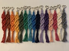 Handmade Colorful Boho Macrame Keychains Gift Ideas Travel School Clip