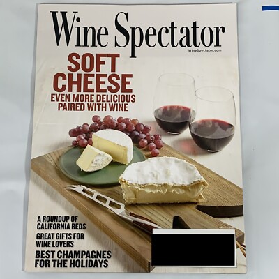 Wine Spectator Magazine December 15 2020 Soft Cheese Paired With Wine Champagne 